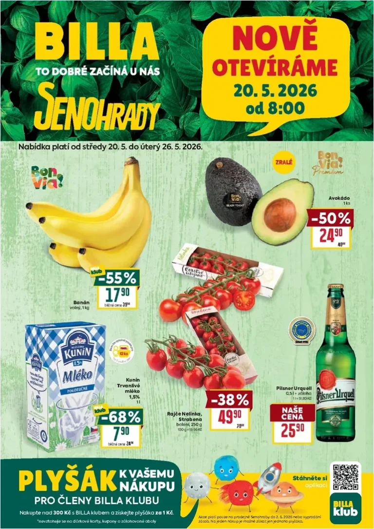 Akční leták Billa – Senohraby platný od 20.05.2026 - strana 1
