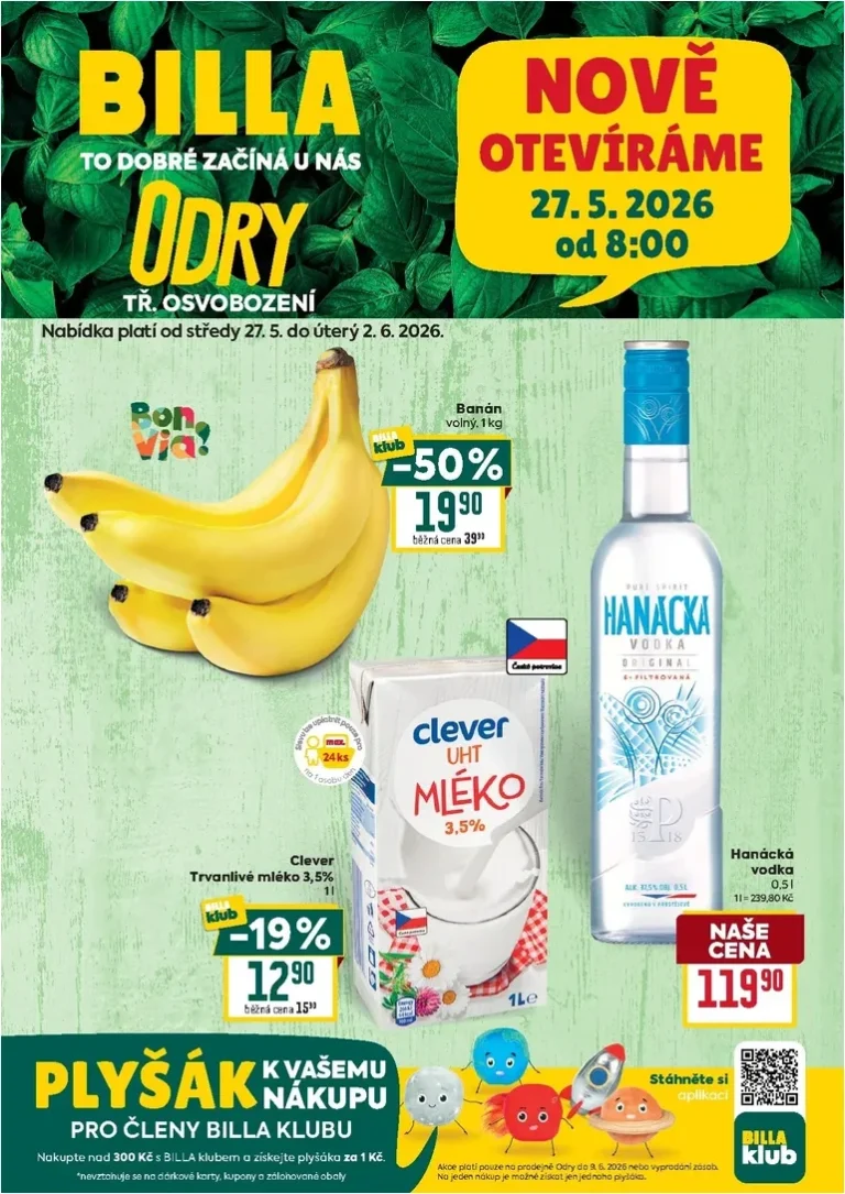 Nejnovější Billa – Speciál: Odry leták platný od 27.05.2026 ⭐ - strana 1