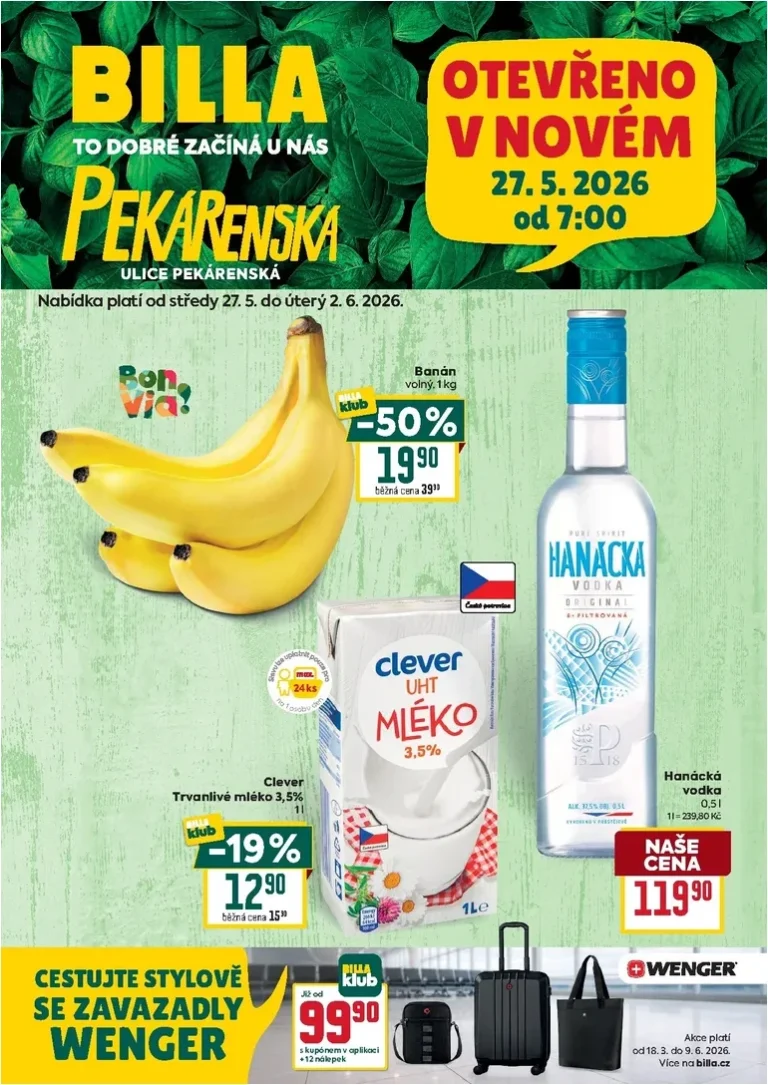 Nejnovější Billa – České Budějovice leták platný od 27.05.2026 ⭐ - strana 1