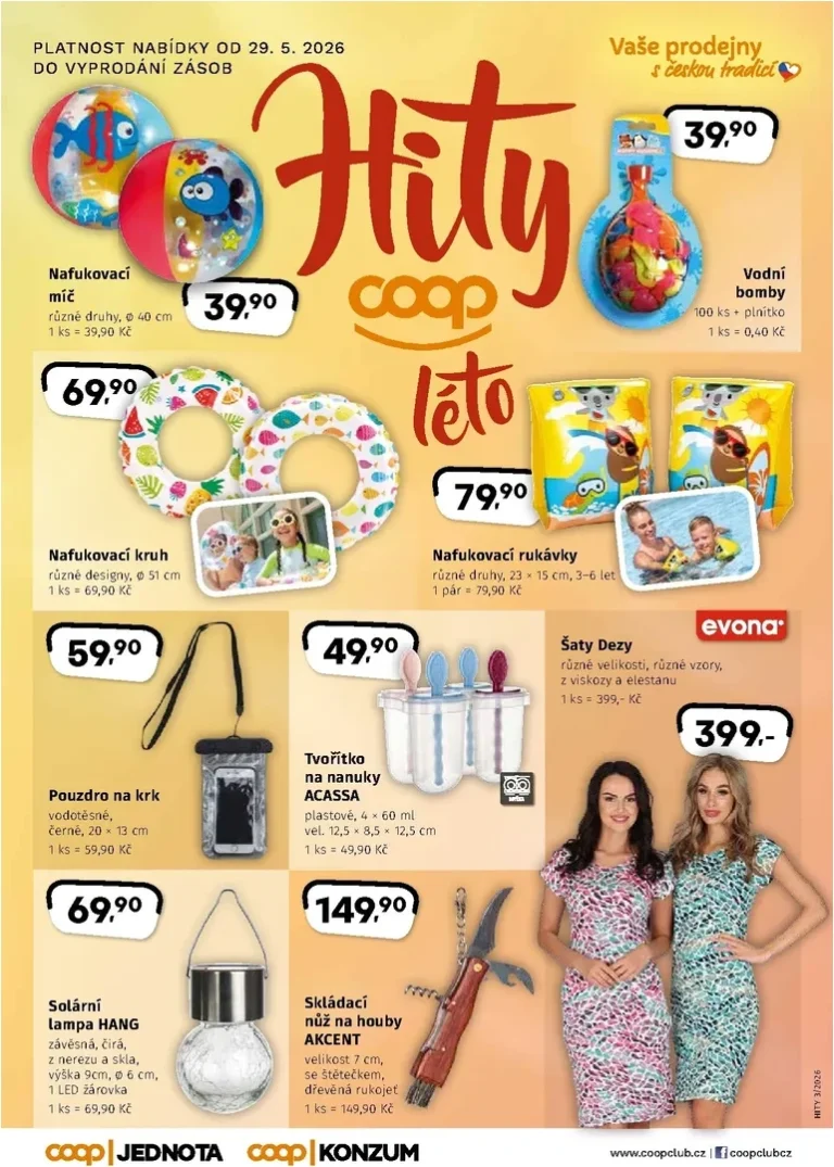 Nejnovější Coop HB – „COOP HITY LÉTO“ leták platný od 29.05.2026 ⭐ - strana 1
