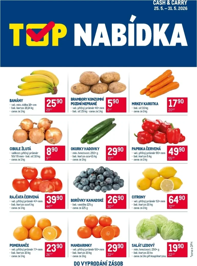 Akční leták Makro – TOP ovoce a zelenina platný od 25.05.2026 - strana 1