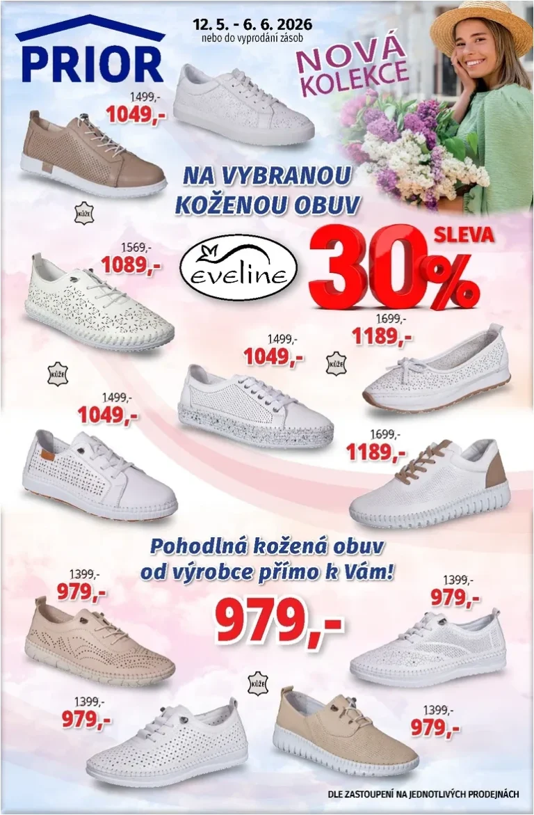 Akční leták Prior – Kožená obuv platný od 12.05.2026 - strana 1