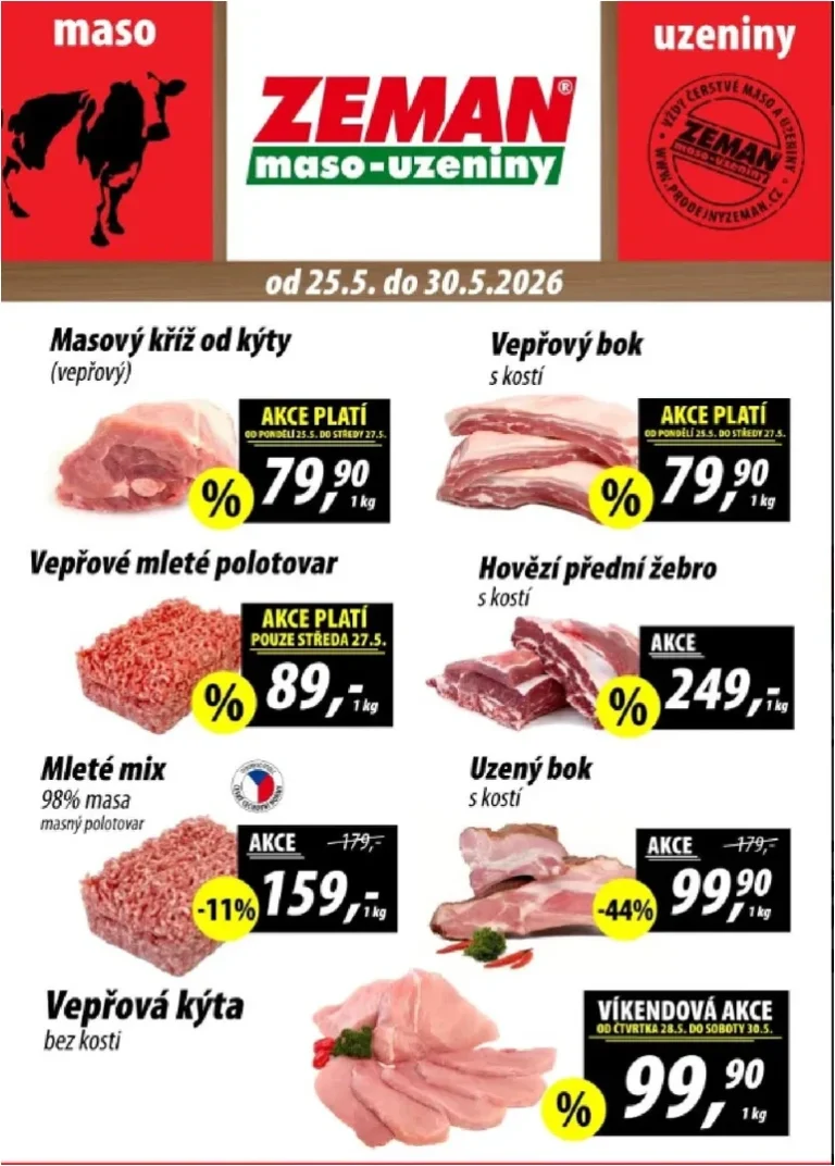 Akční leták Prodejny Zeman platný od 25.05.2026 - strana 1