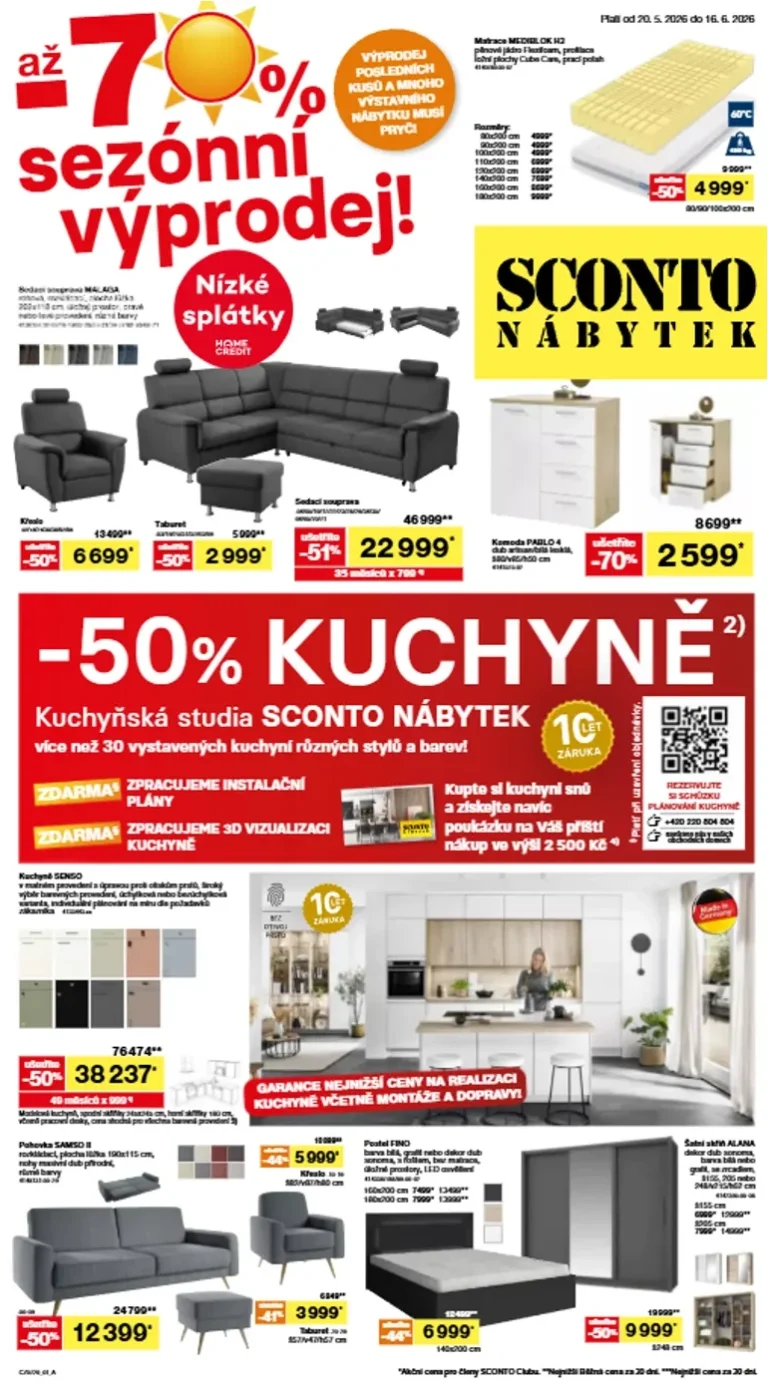 Akční leták SCONTO Nábytek platný od 20.05.2026 - strana 1
