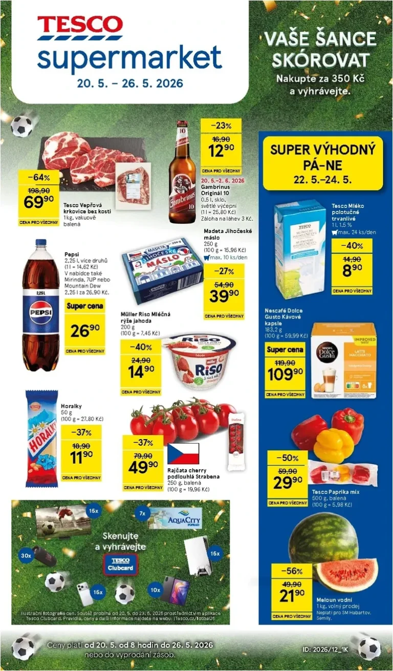 Akční leták Tesco supermarket platný od 20.05.2026 - strana 1
