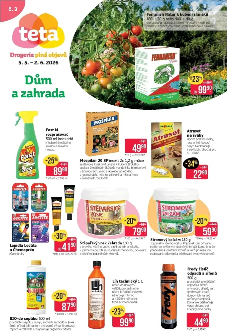 Akční leták Teta drogerie – Dům a zahrada platný od 05.05.2026 - strana 1