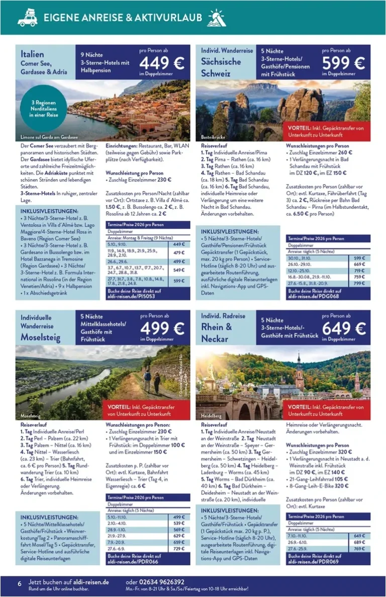 Akční leták Aldi Nord Německo – Reisen platný od 01.06.2026 - strana 6