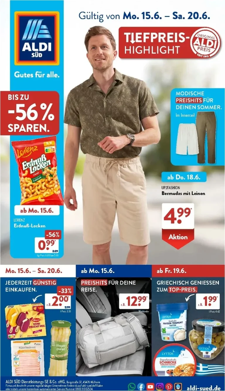 Nejnovější Aldi Süd Německo leták platný od 15.06.2026 ⭐ - strana 1