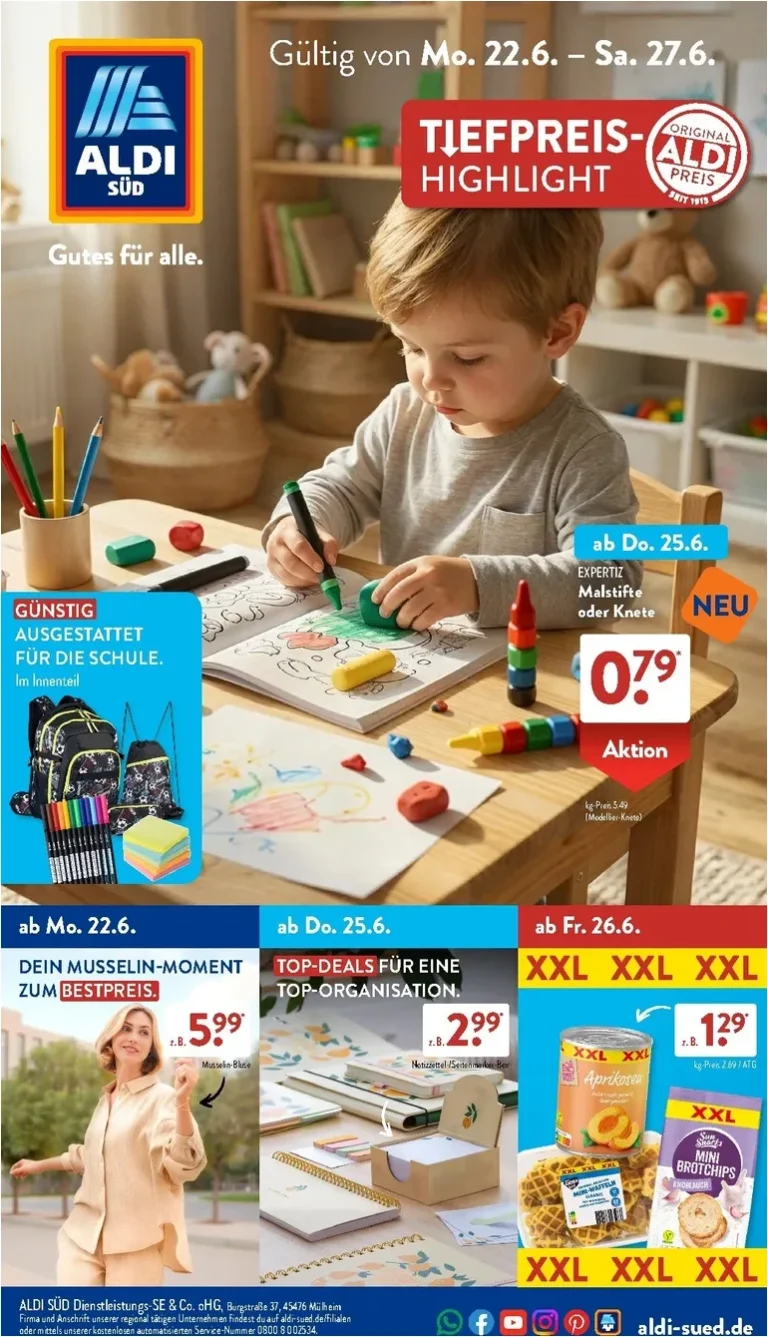 Nejnovější Aldi Süd Německo leták platný od 22.06.2026 ⭐ - strana 1