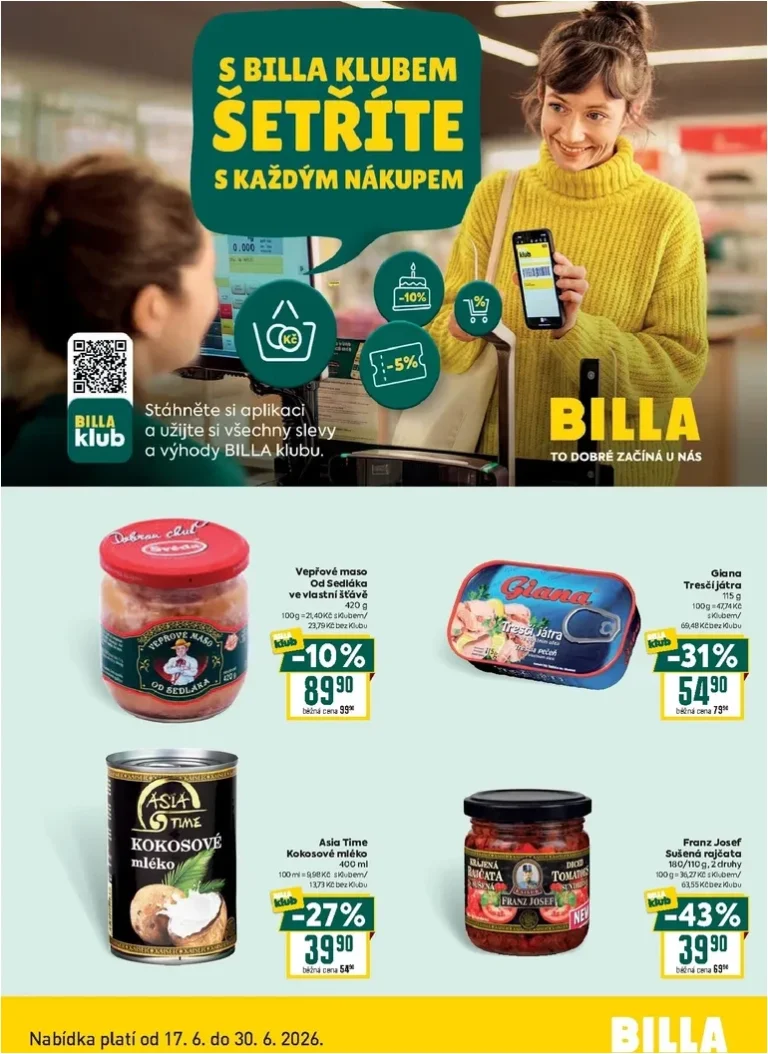 Akční leták Billa – Klub platný od 17.06.2026 - strana 2