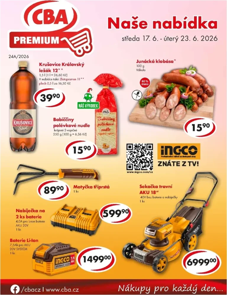 Akční leták CBA Premium platný od 17.06.2026 - strana 1
