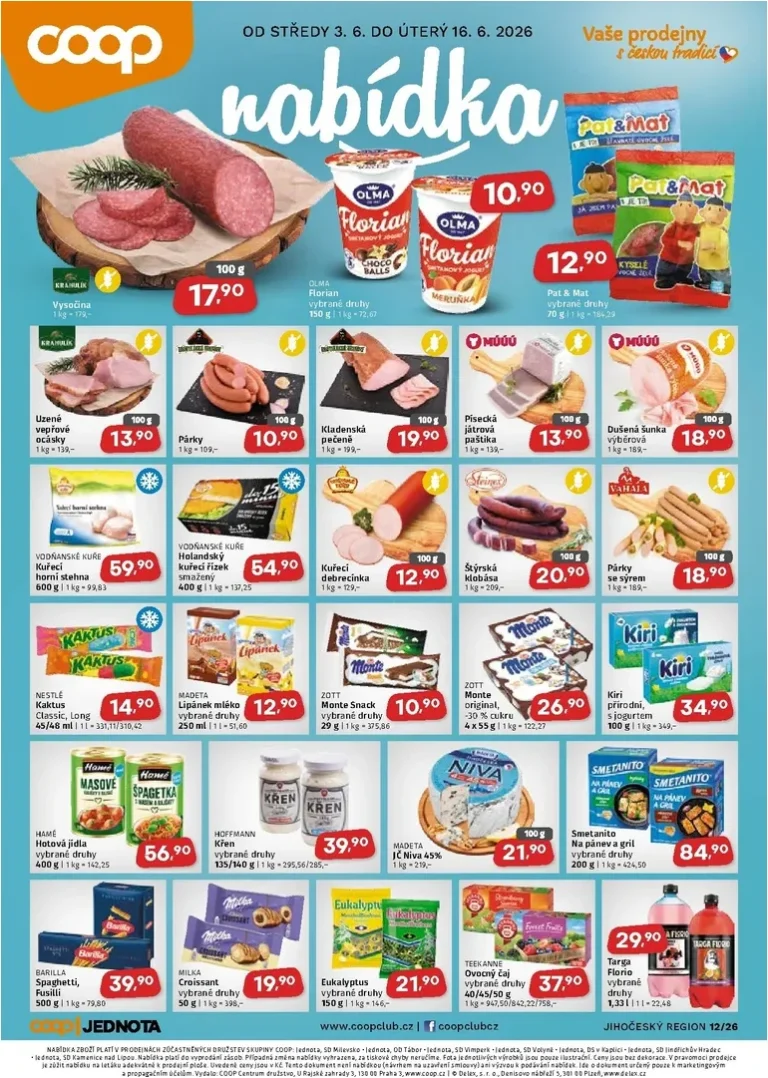 Akční leták Coop – Jižní Čechy platný od 03.06.2026 - strana 1