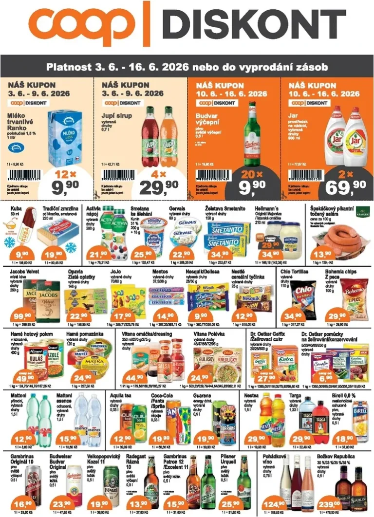 Akční leták Coop – DISKONT platný od 03.06.2026 - strana 1
