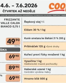 Akční leták Coop HB – Naše ceny platný od 04.06.2026