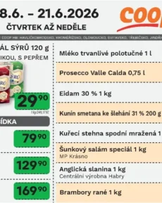 Akční leták Coop HB – Naše ceny platný od 18.06.2026