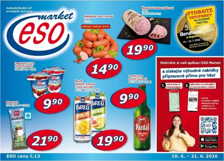 Nejnovější ESO MARKET leták platný od 10.06.2026 ⭐ - strana 1