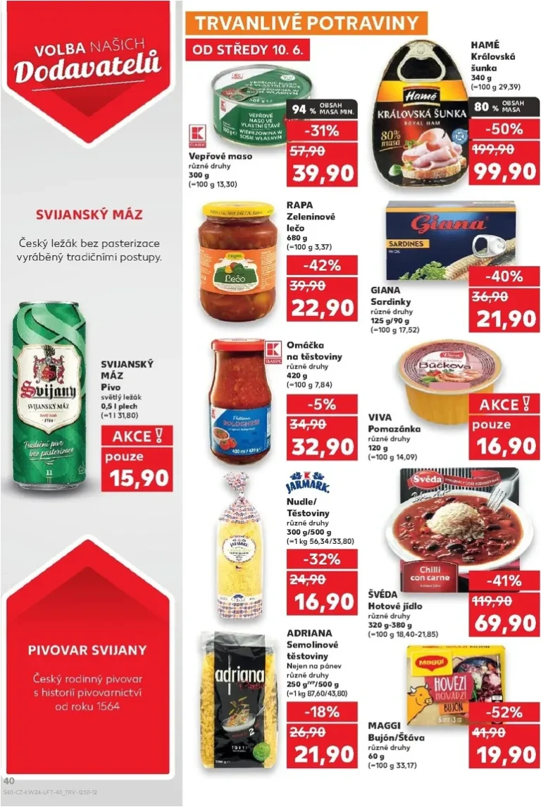 Nejnovější Kaufland – Kolín leták platný od 10.06.2026 ⭐ - strana 40