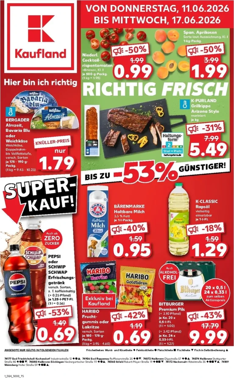 Nejnovější Kaufland Německo leták platný od 11.06.2026 ⭐ - strana 1