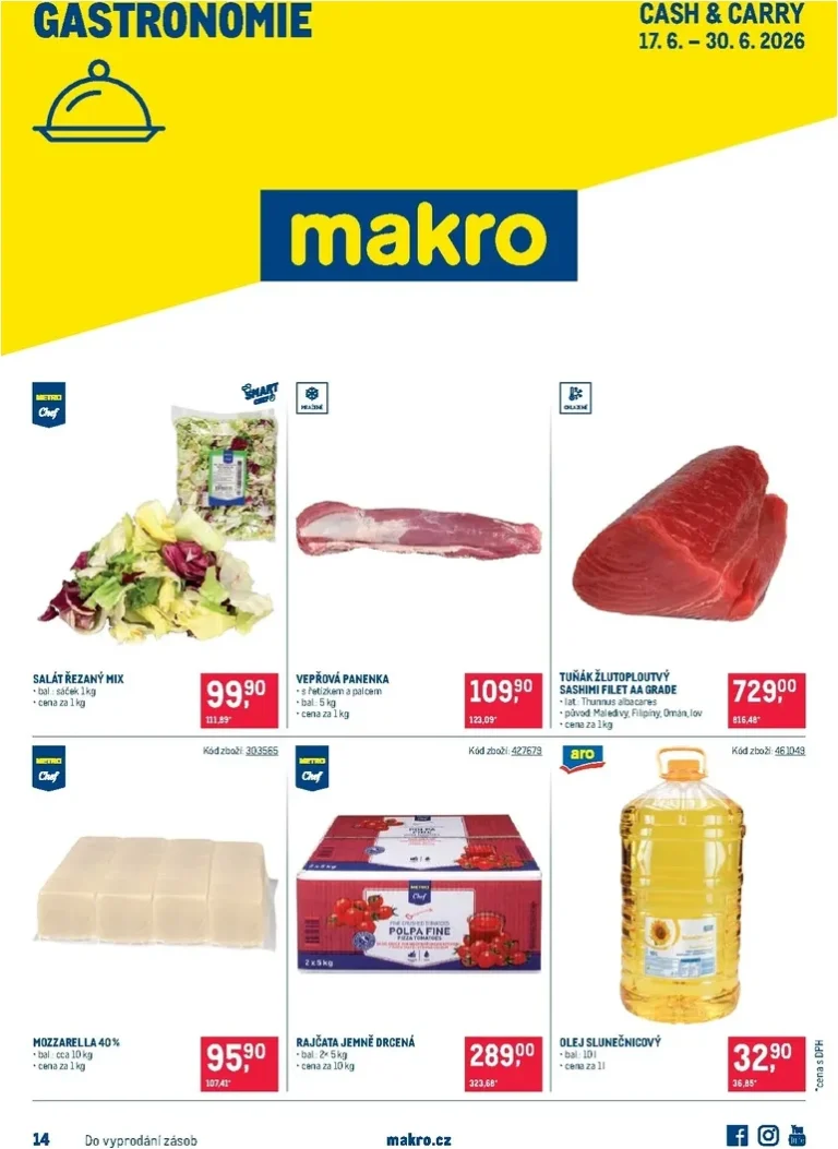 Akční leták Makro – Gastronomie platný od 17.06.2026 - strana 1