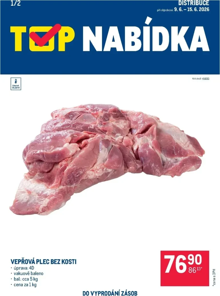 Akční leták Makro – TOP maso – Distribuce platný od 09.06.2026 - strana 1