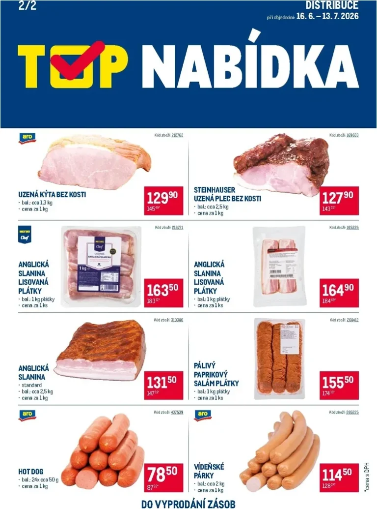 Akční leták Makro – TOP nabídka uzenin distribuce platný od 16.06.2026 - strana 2