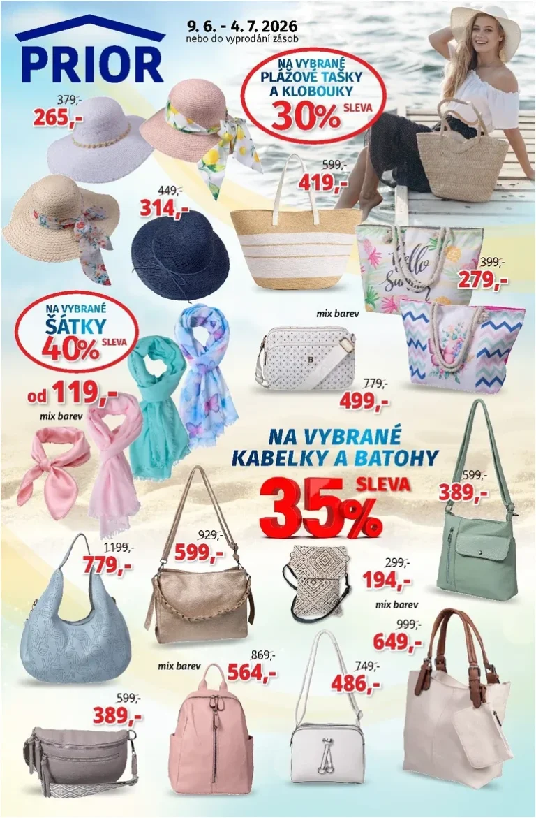 Akční leták Prior – Obuv a doplňky platný od 09.06.2026 - strana 1
