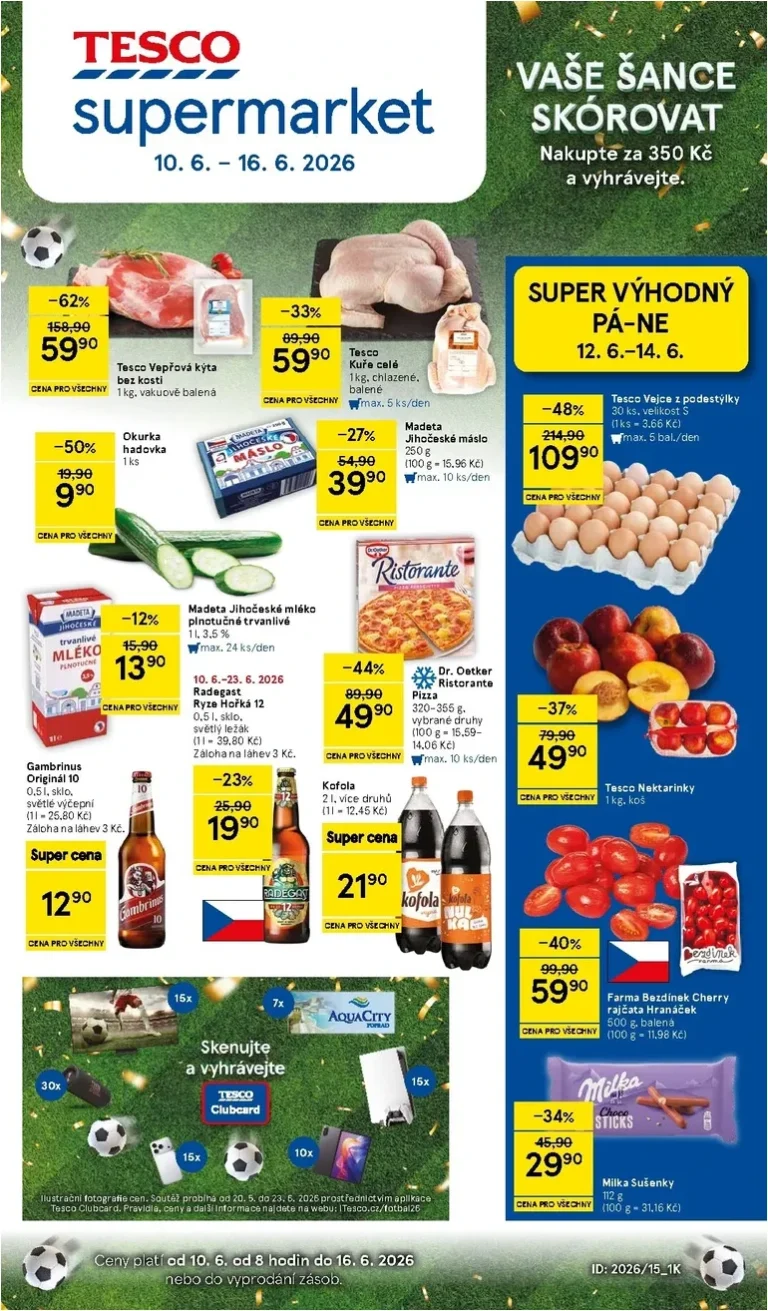 Nejnovější Tesco supermarket leták platný od 10.06.2026 ⭐ - strana 1